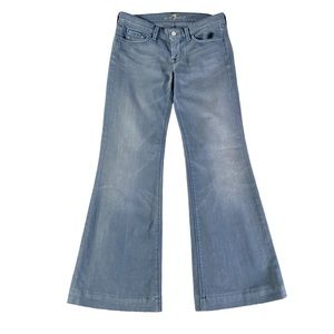 7 Seven For All Mankind Lowrise Ginger Flare Jeans Womens 28 (30x31) Blue Wide
